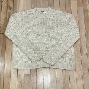 Free people Cozy Cream Knit Sweater